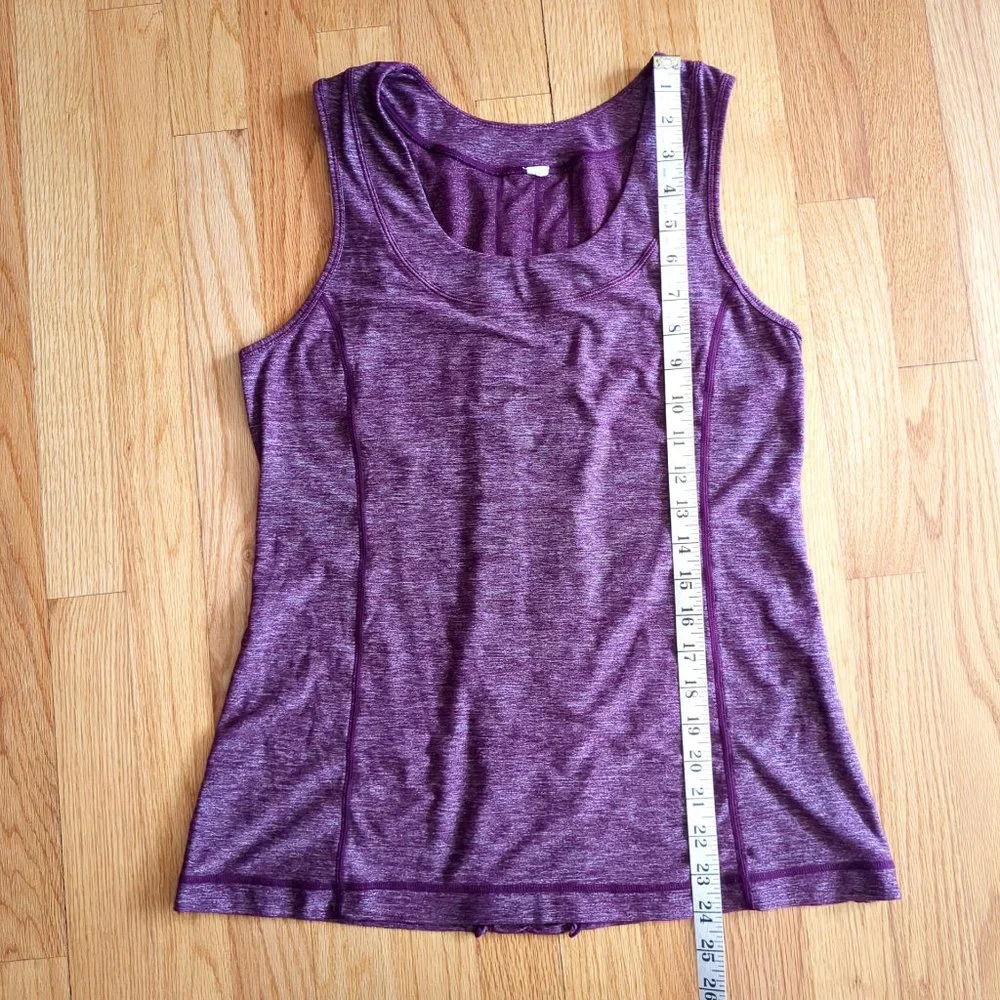 [SOLD] Lululemon Dash Tank Heathered Purple Ruffle Soft Athletic Running Top - Picture 12 of 13